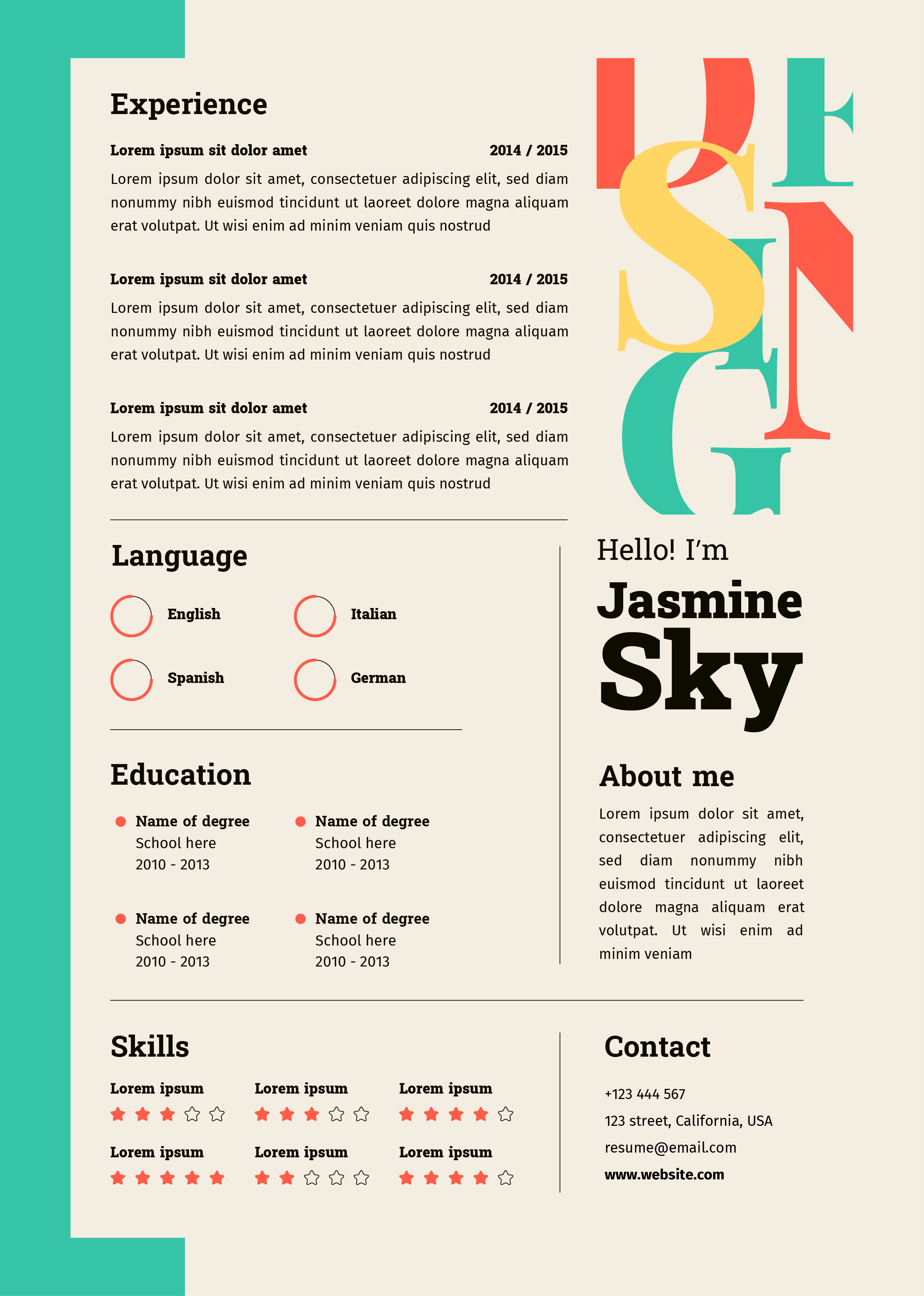 Artistic Resume Template