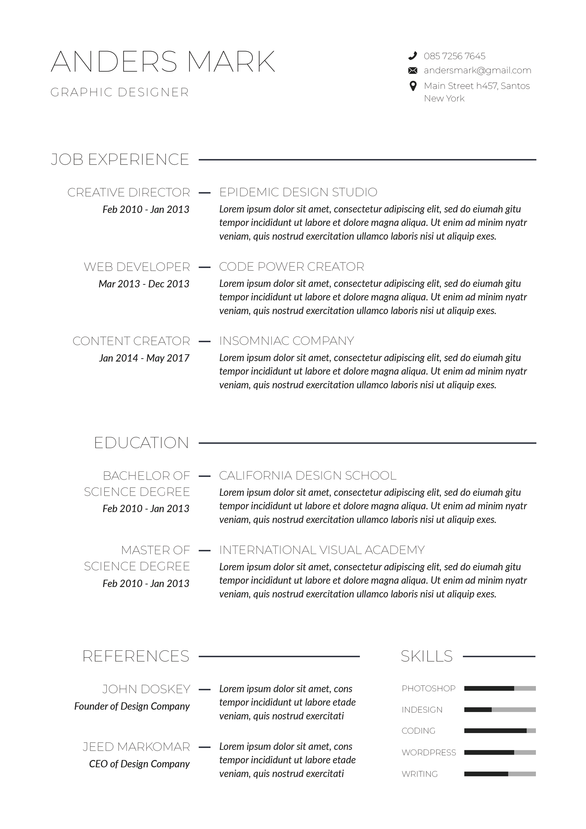 Clean Resume Template