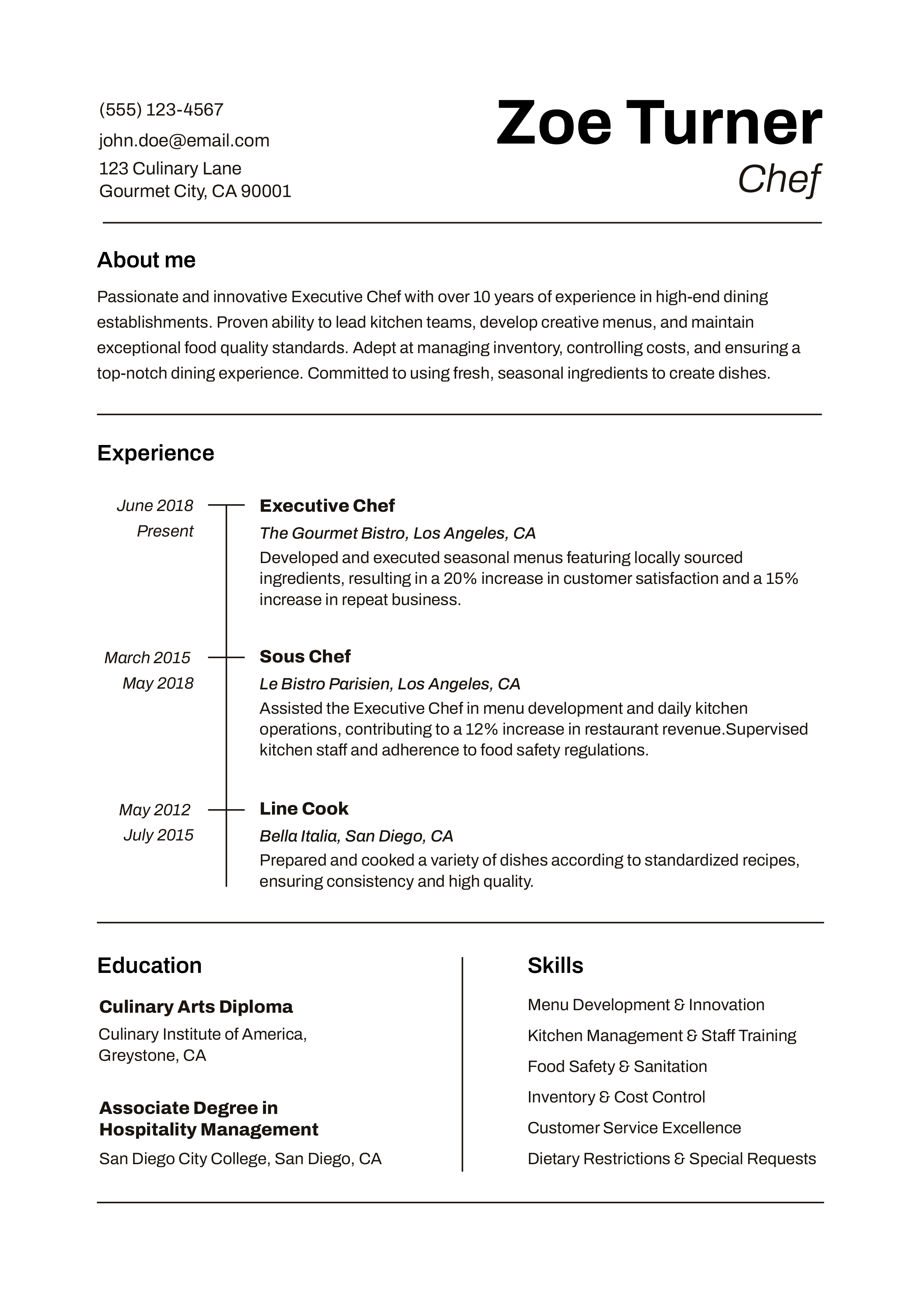 Simple Resume Template